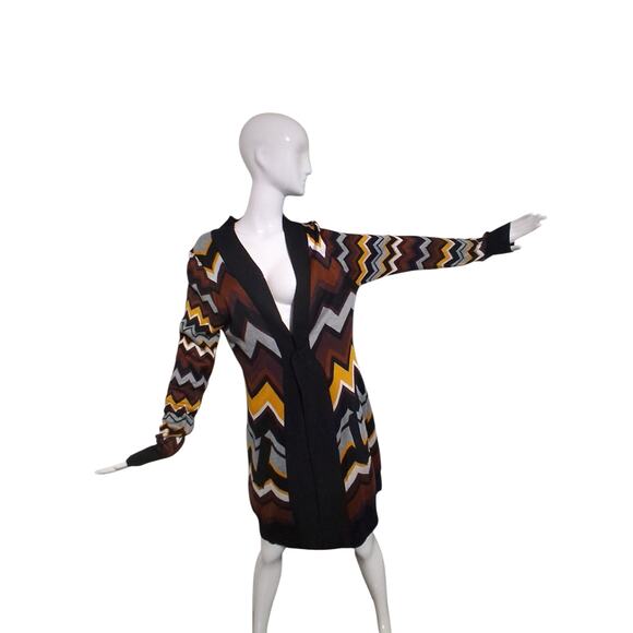 Missoni Target Women's size XL Chevron Long Grungecore Western Cardigan Sweater - Picture 1 of 12